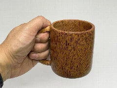 coconut wood cold mug