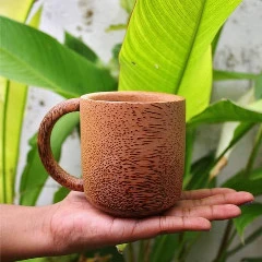 coconut wood cold mug