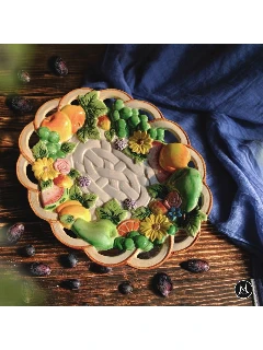 Handpainted fruit plate