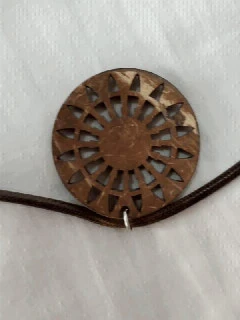 Coconut shell handmade necklace pendant