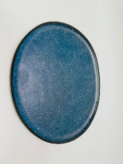 Black Porcelain Medium Plate 